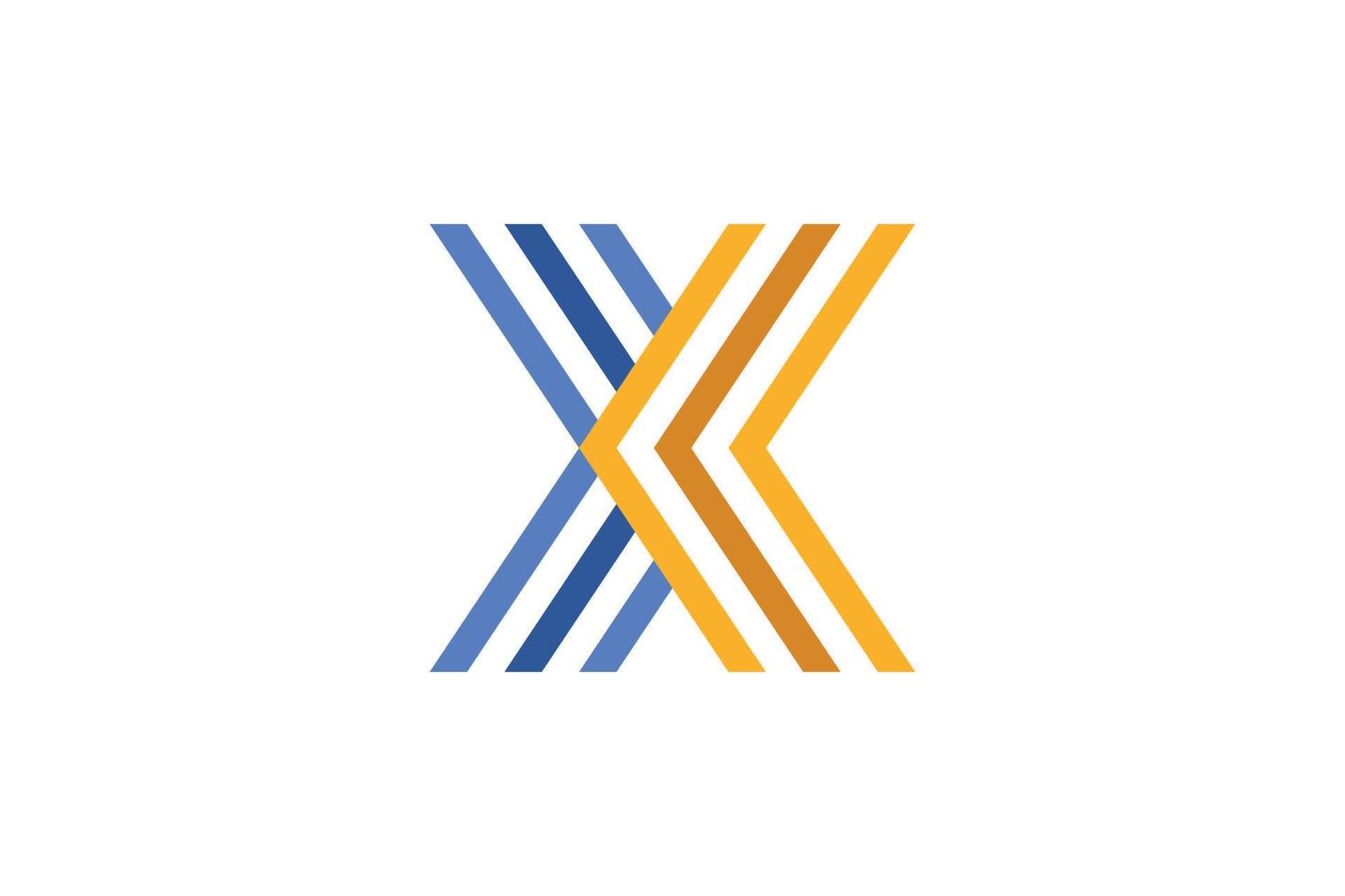 plantilla de logotipo de letra x de diseño plano vector