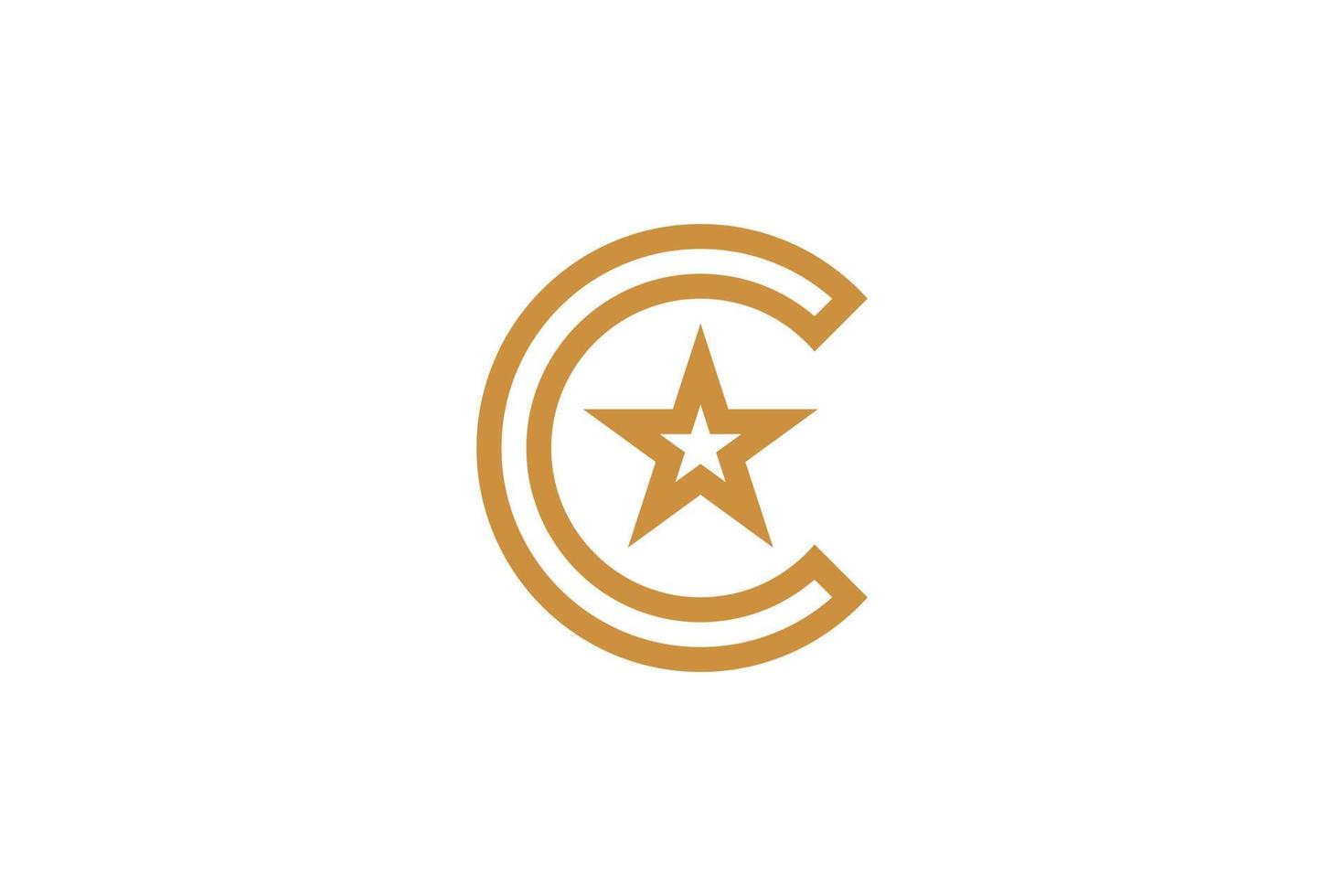 Simple Monoline Letter C vector