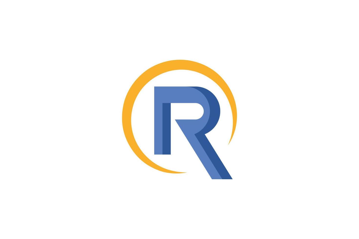 logotipo abstracto de la letra r vector