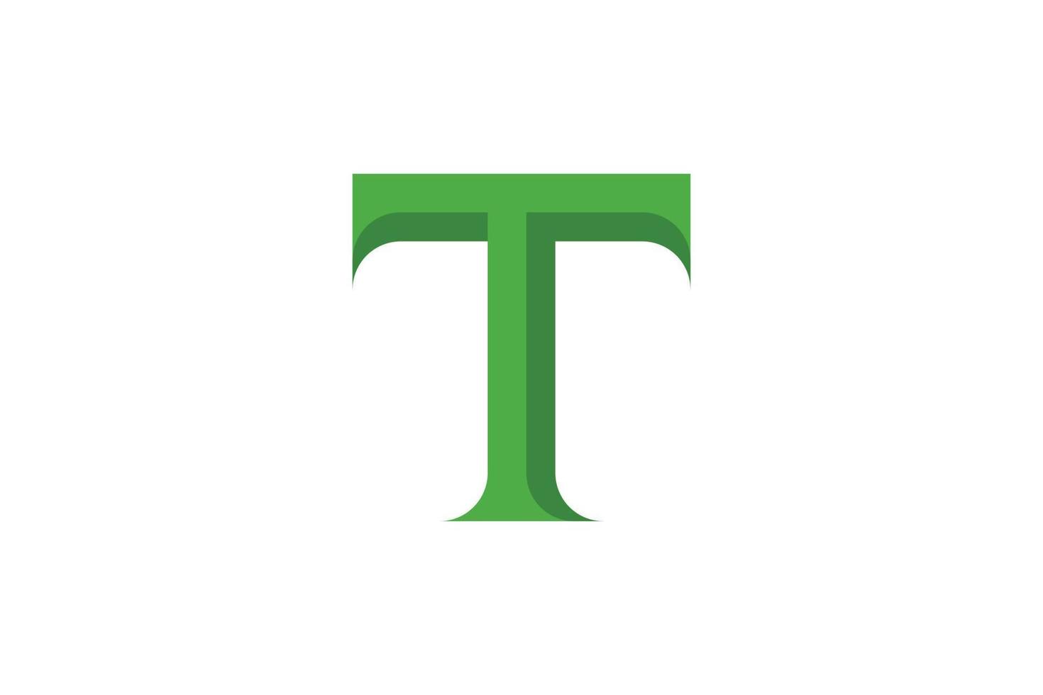 Flat Design Letter T Logo vector