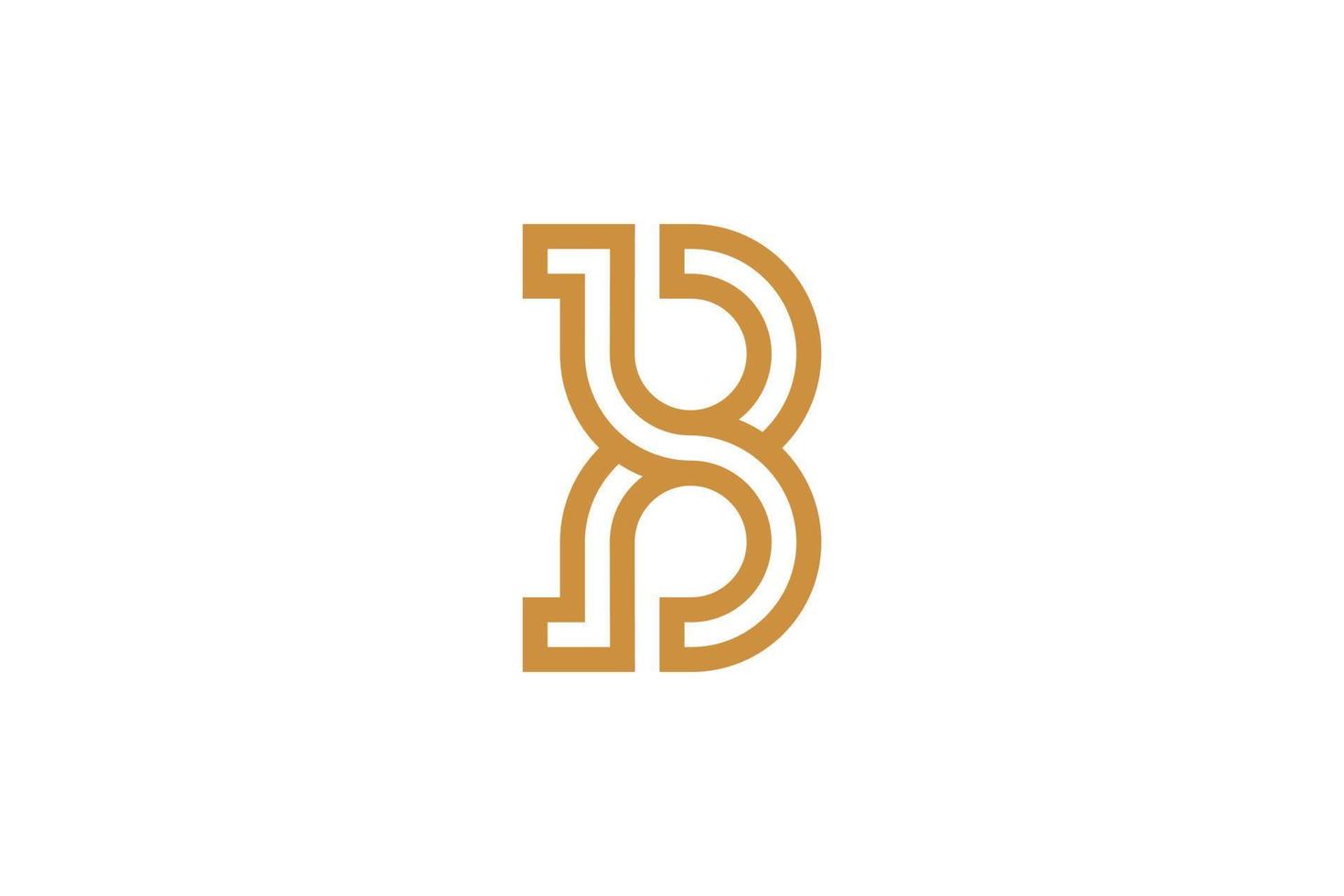 Unique Monoline B Logo vector