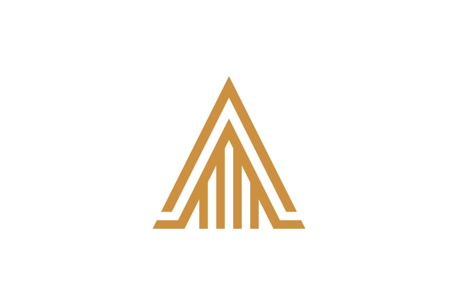 Initial A Letter Monoline Logo vector