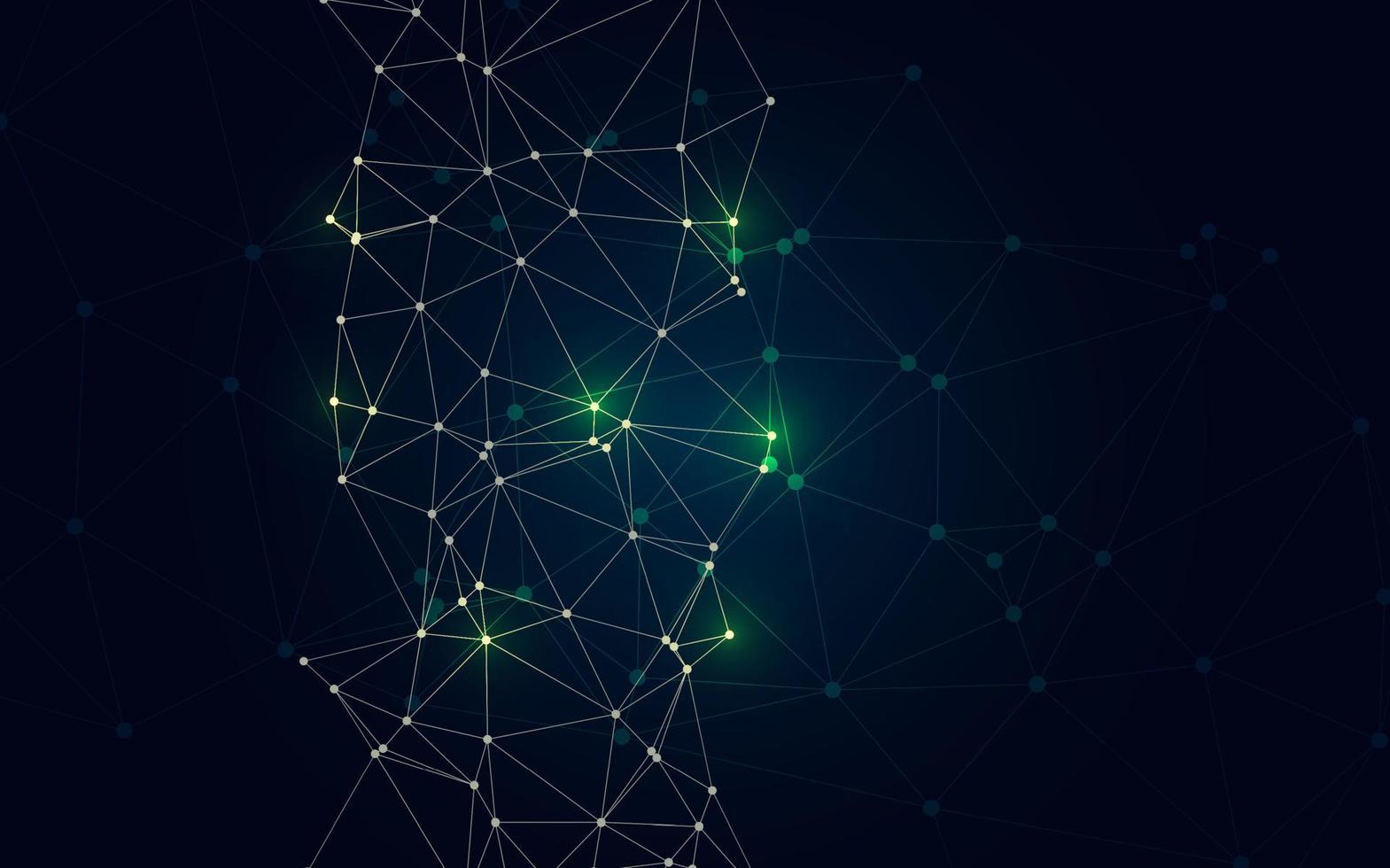 Green Technology background. Creative lighting template background vector