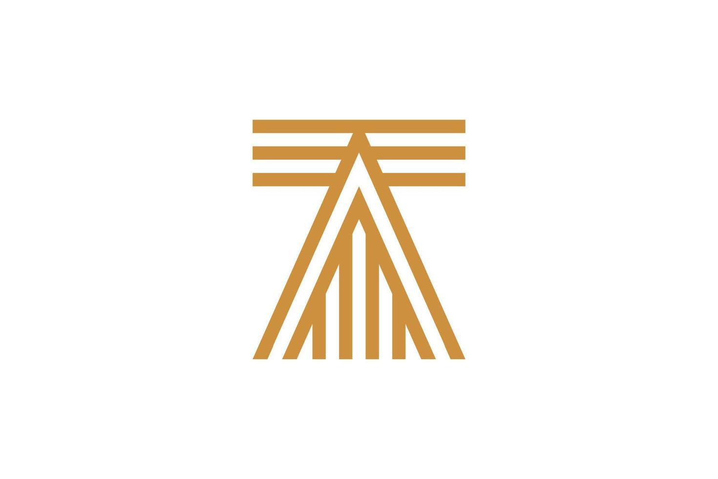 Luxury Letter A Monoline Logo vector