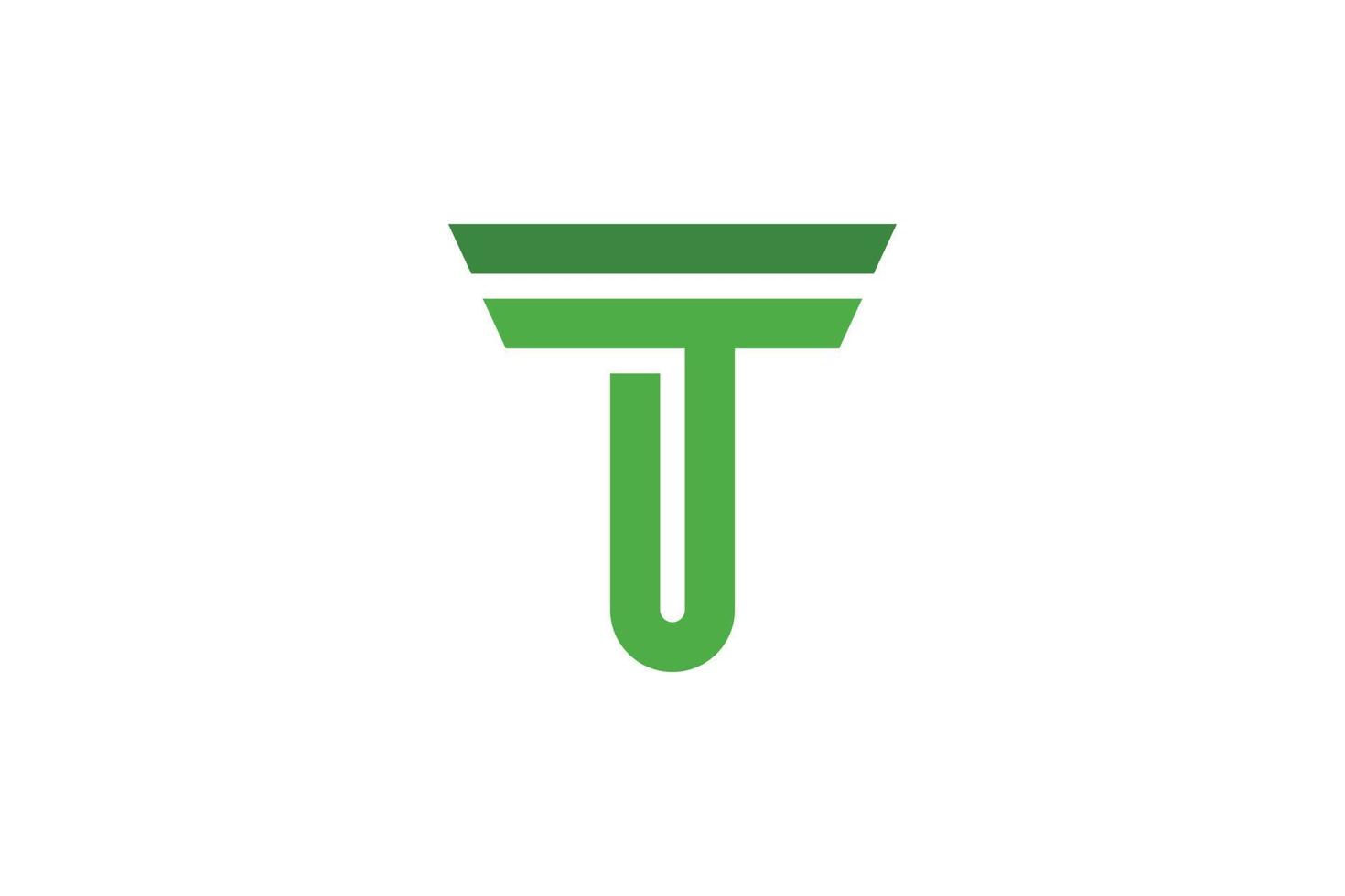 Flat Design Letter T Logo vector