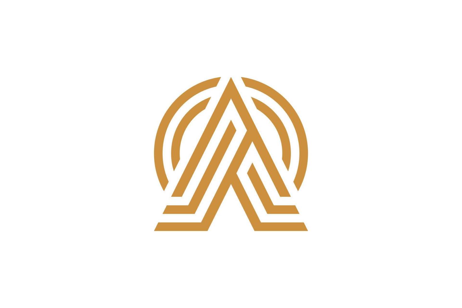 Luxury Letter A Monoline Logo vector