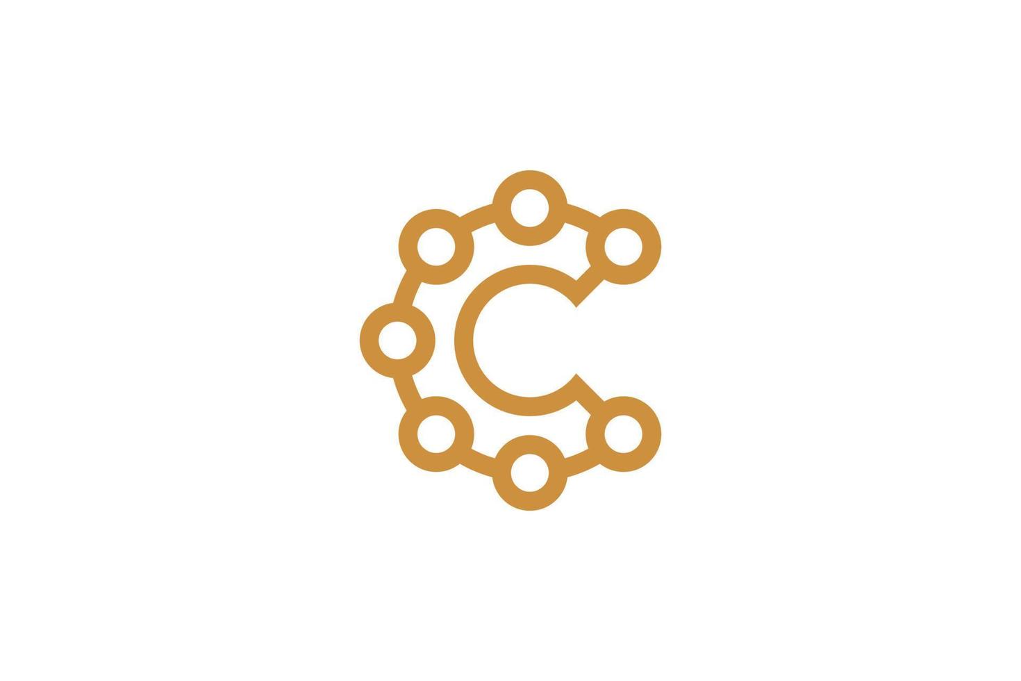 Simple Monoline Letter C vector