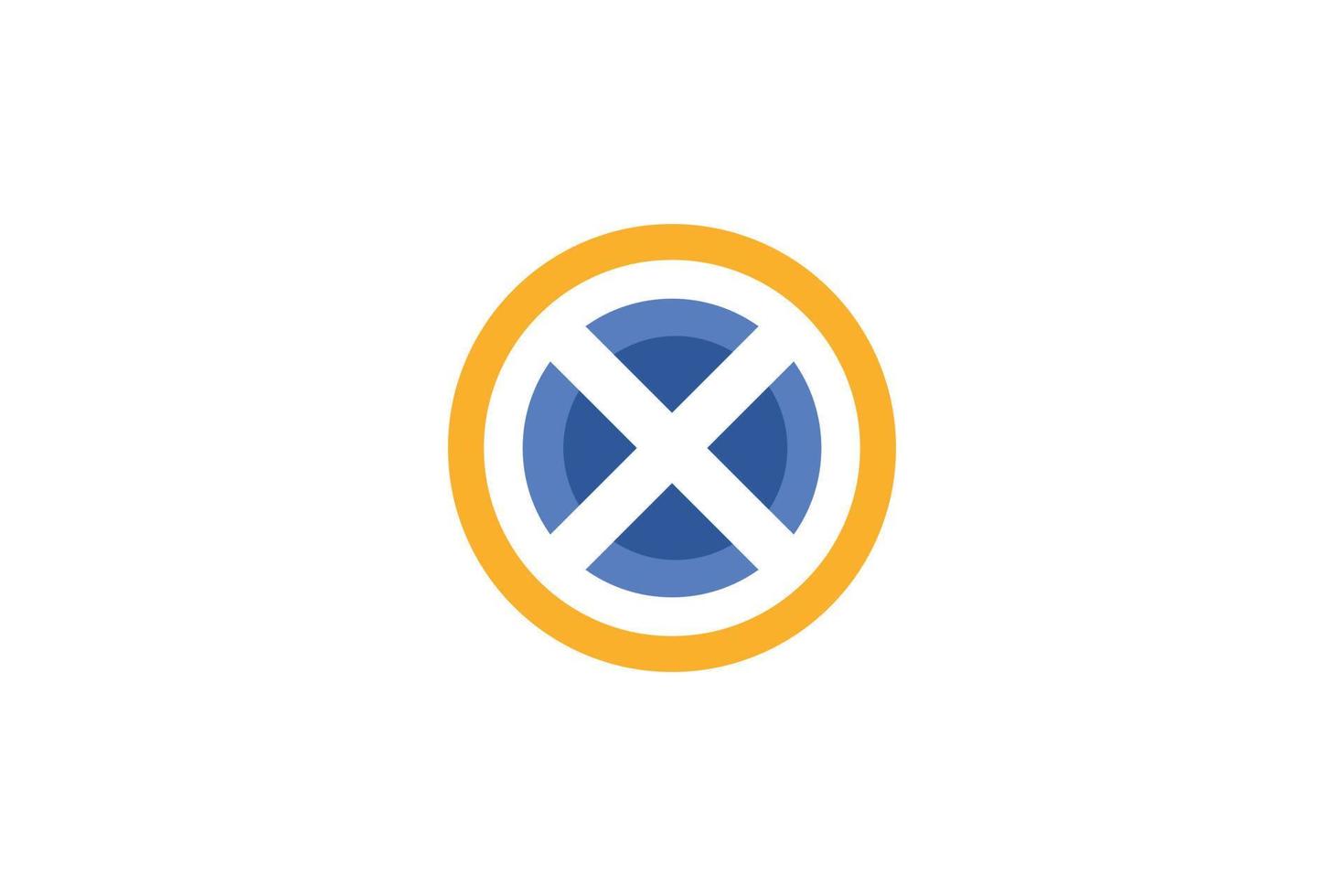 Flat Design Letter X Logo Template vector