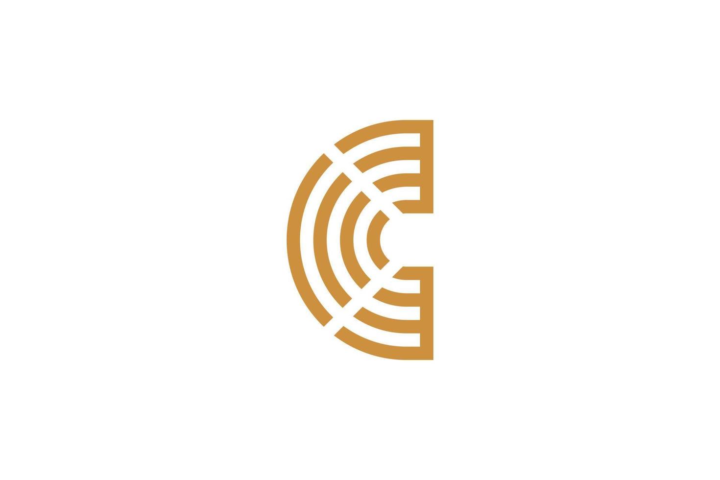 The Letter C Monoline Logo vector