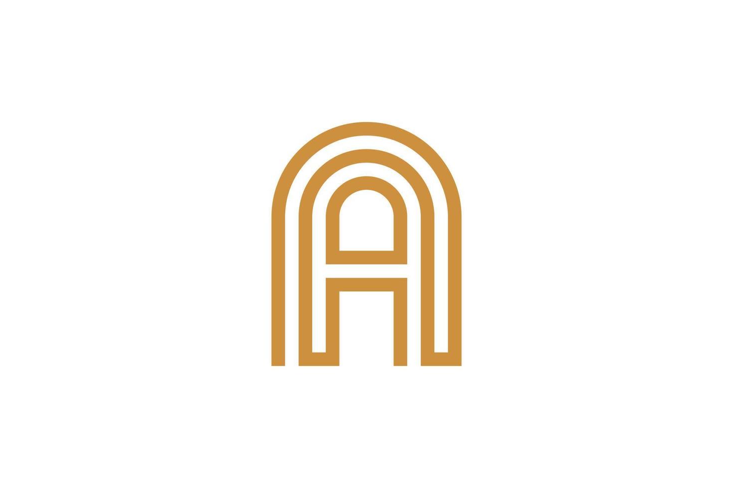 Letter A Monoline Template vector