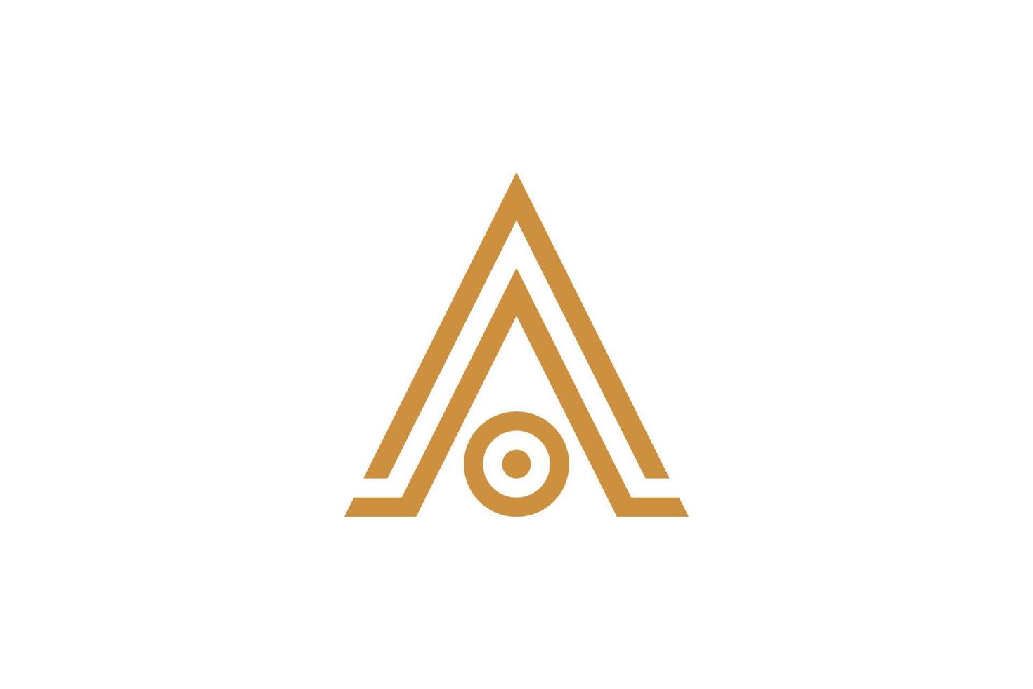 Initial A Letter Monoline Logo vector