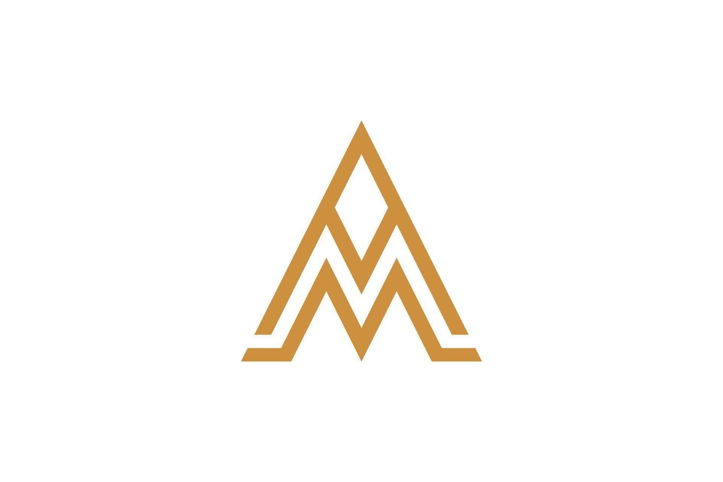 Initial A Letter Monoline Logo vector