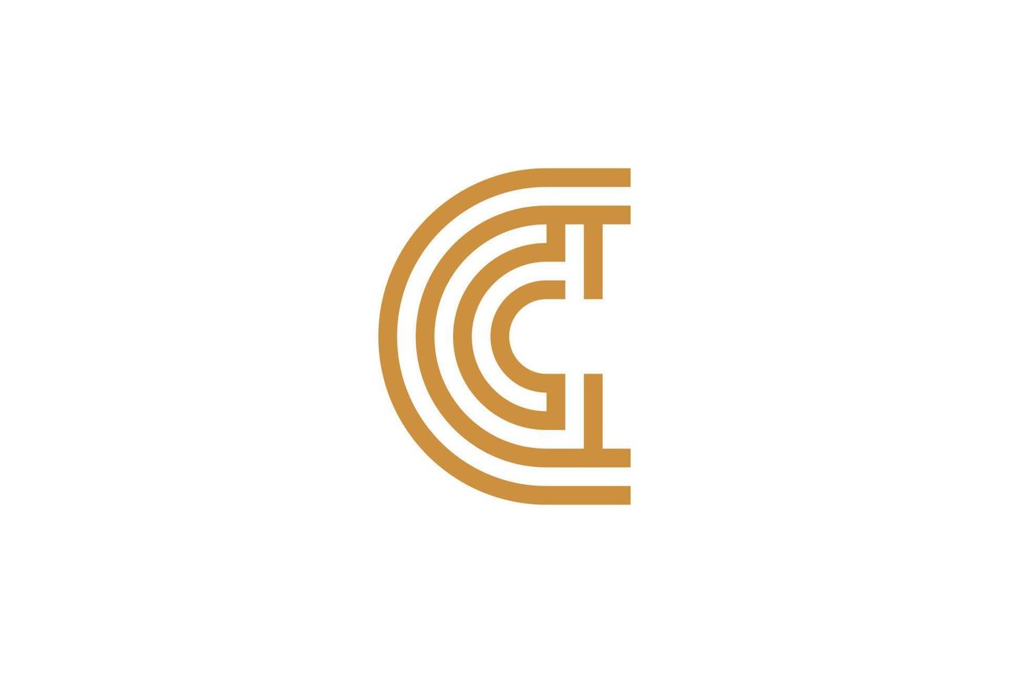 The Letter C Monoline Logo vector