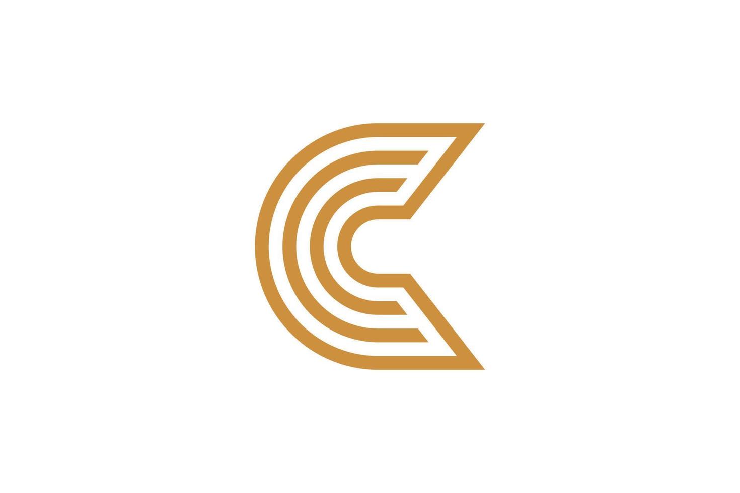 The Letter C Monoline Logo vector