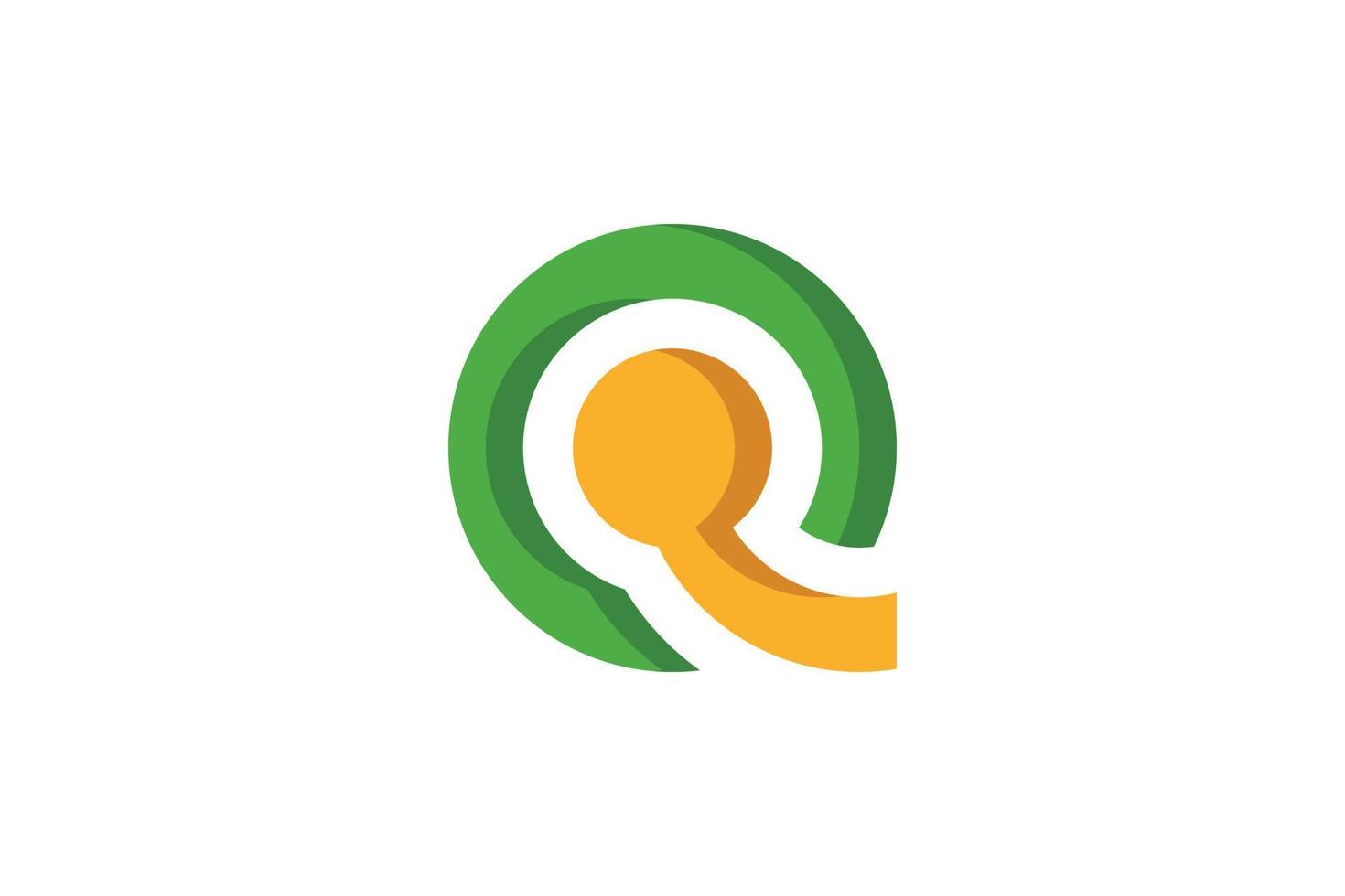 Initial Letter Q Modern vector