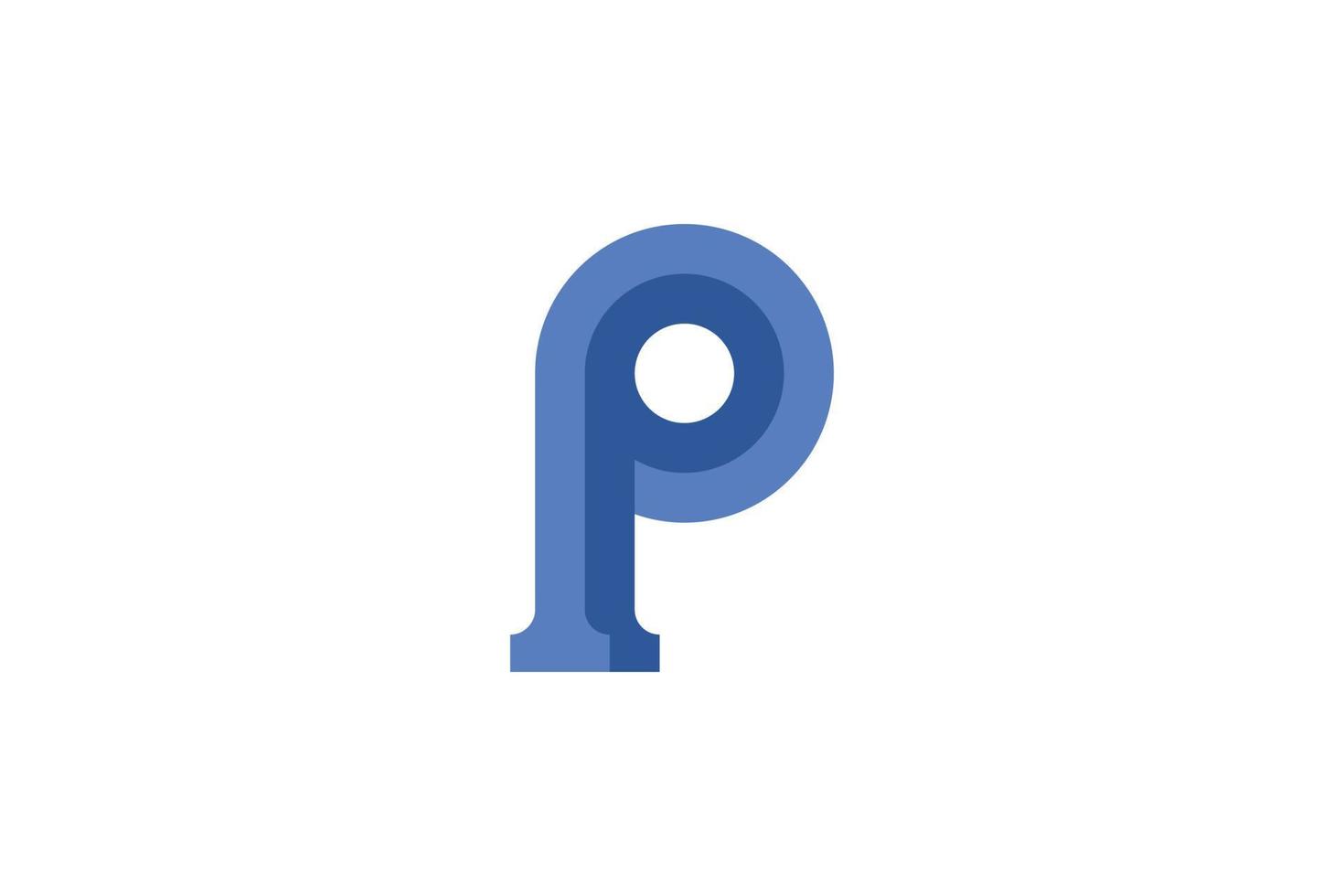 Letter P Modern Logo vector