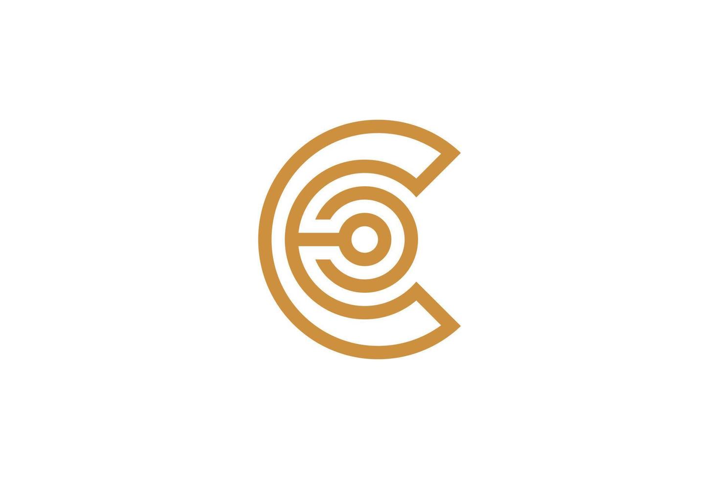Simple Monoline Letter C vector
