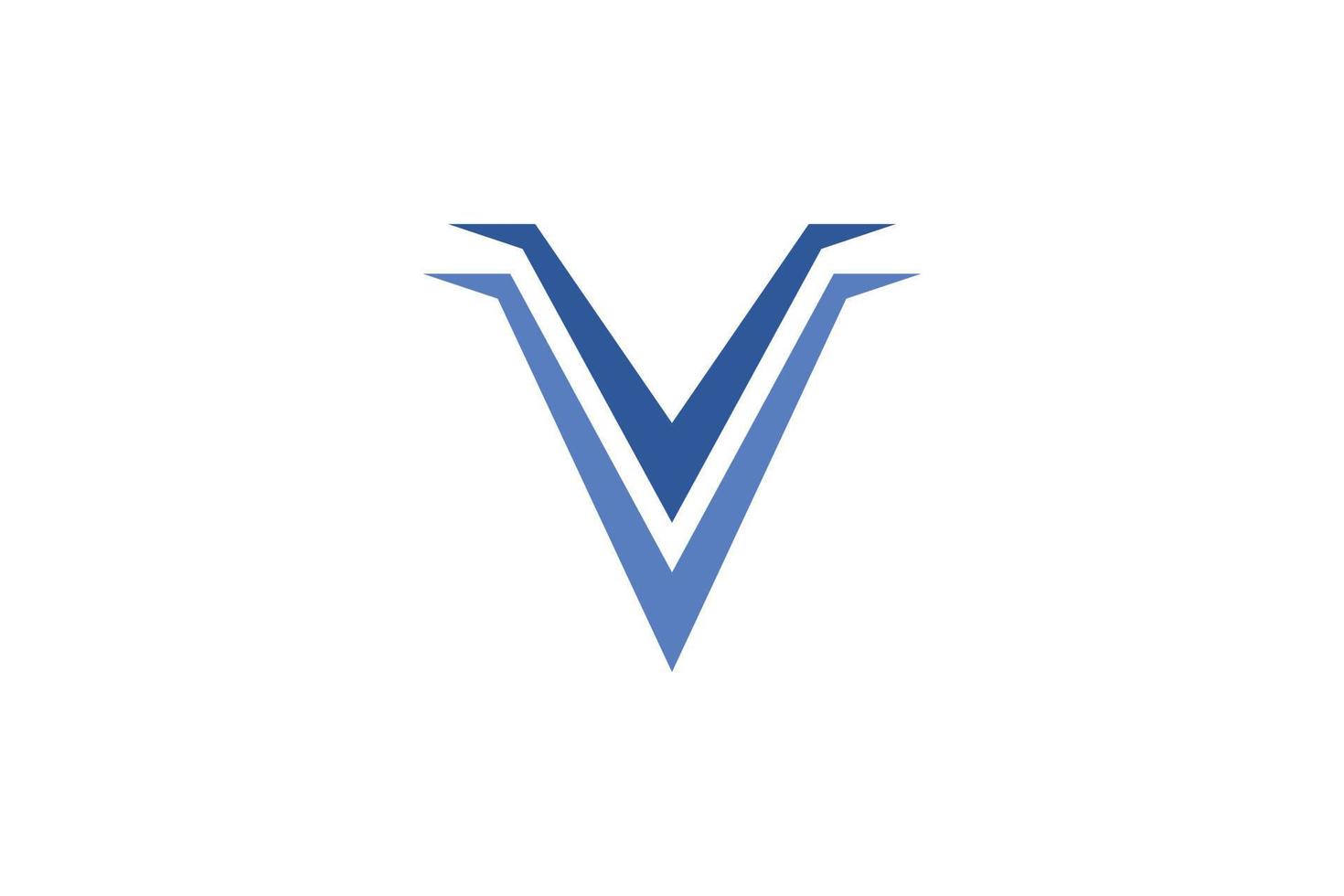 logotipo creativo de la letra v vector