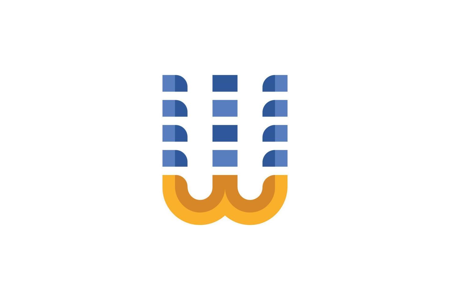 W Letter Logo Template vector