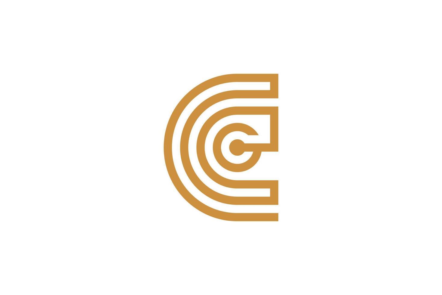 The Letter C Monoline Logo vector