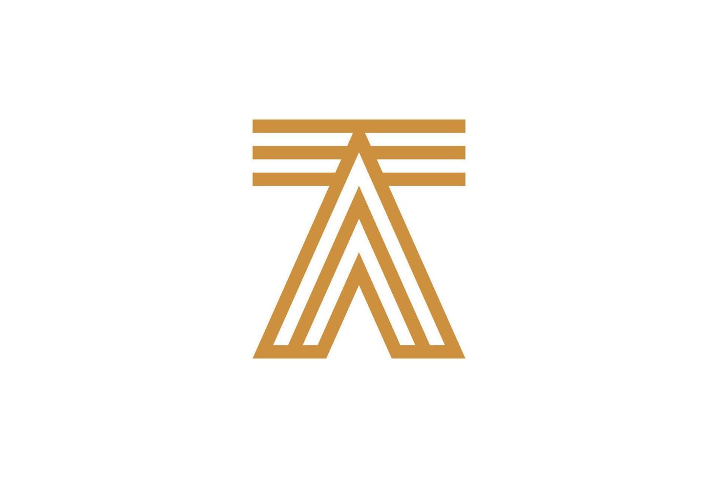 Luxury Letter A Monoline Logo vector