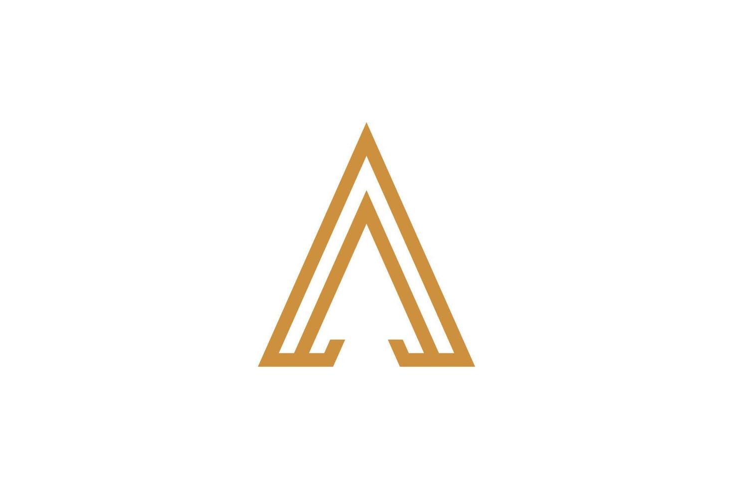 Letter A Monoline Template vector