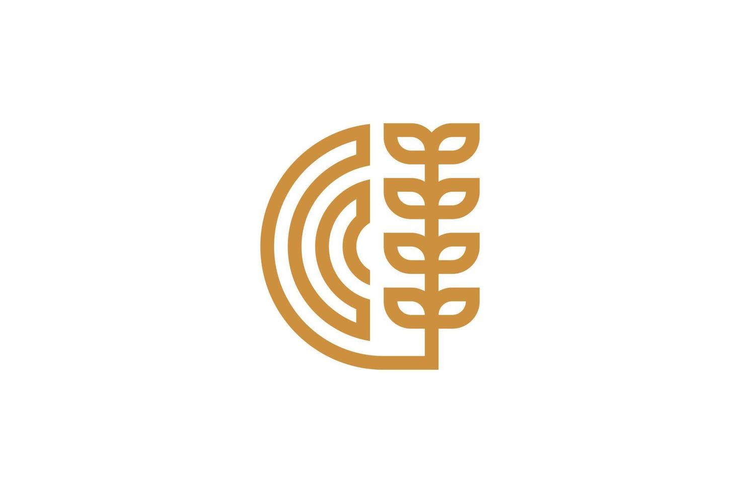 The Letter C Monoline Logo vector