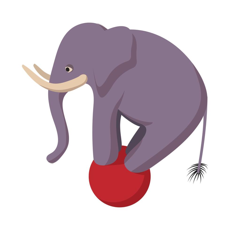 Elephant balancing on a ball cartoon vector