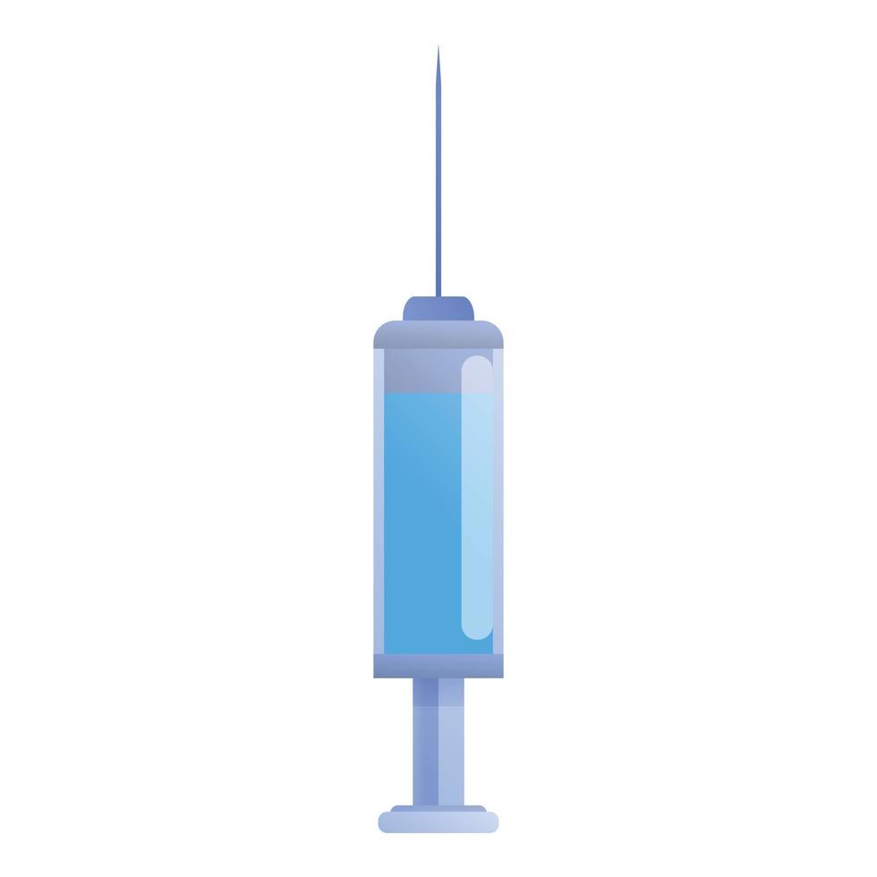 Full syringe icon, cartoon style vector