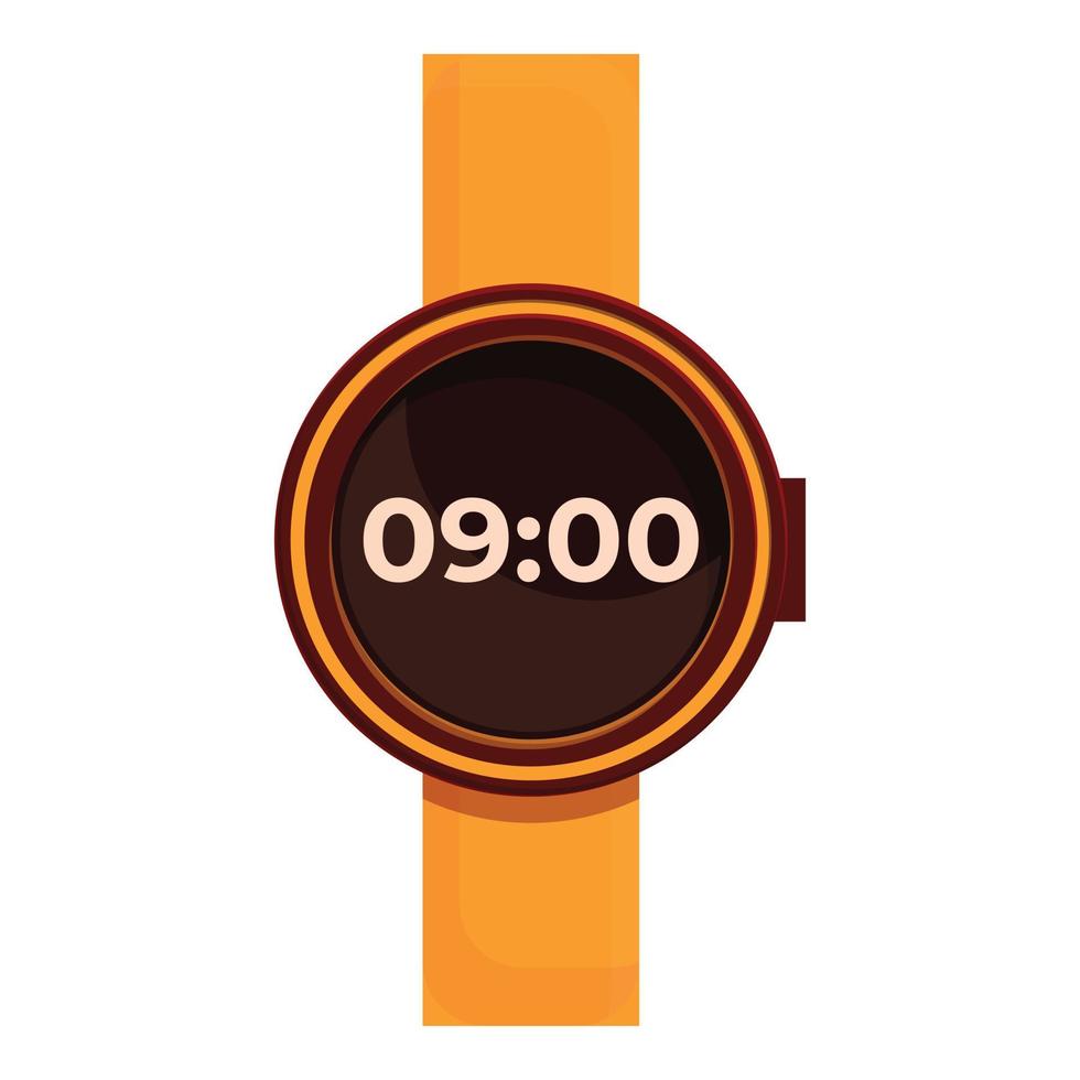 Kids round smartwatch icon, cartoon style vector