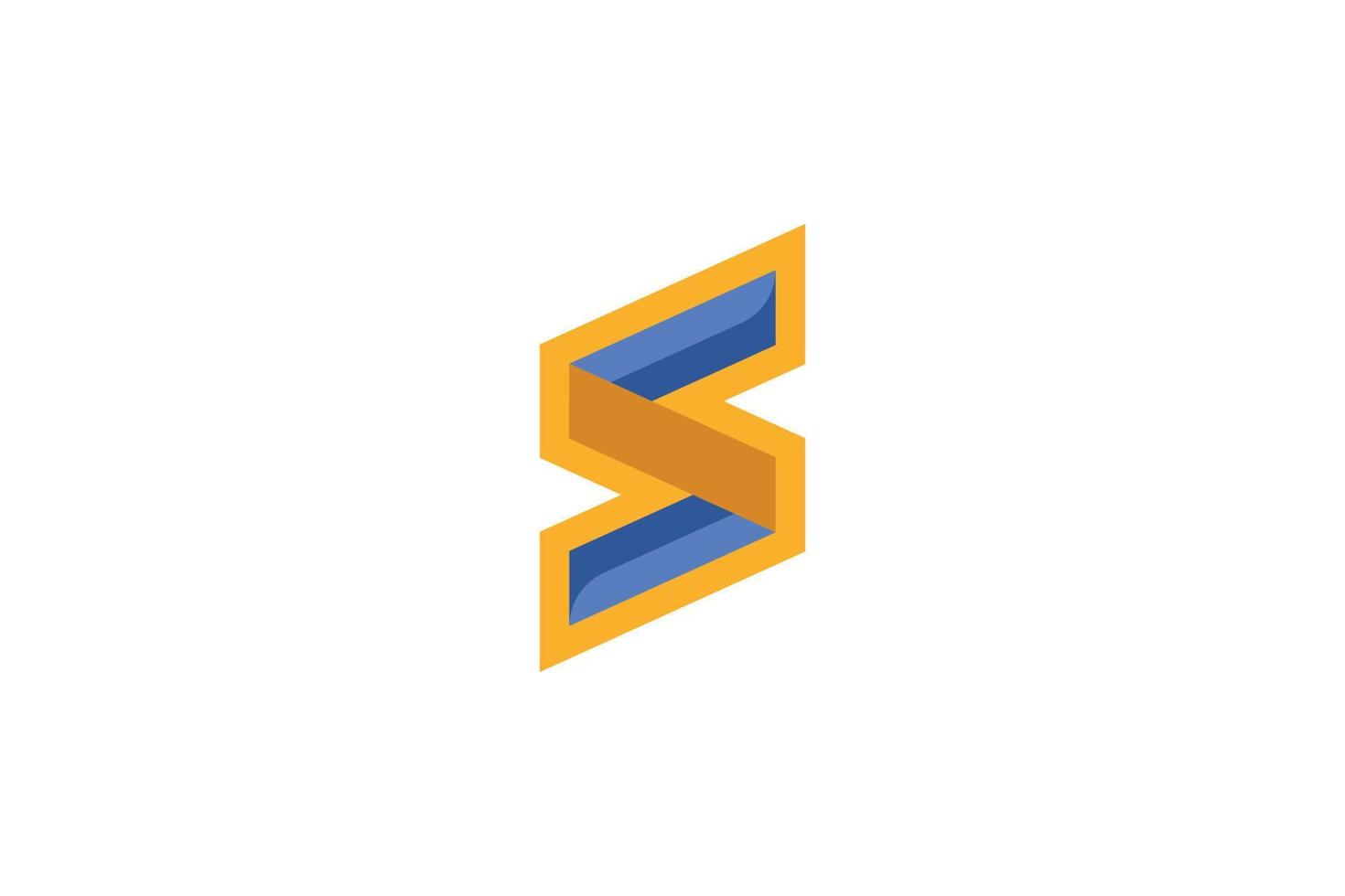 Flat S Logo vector