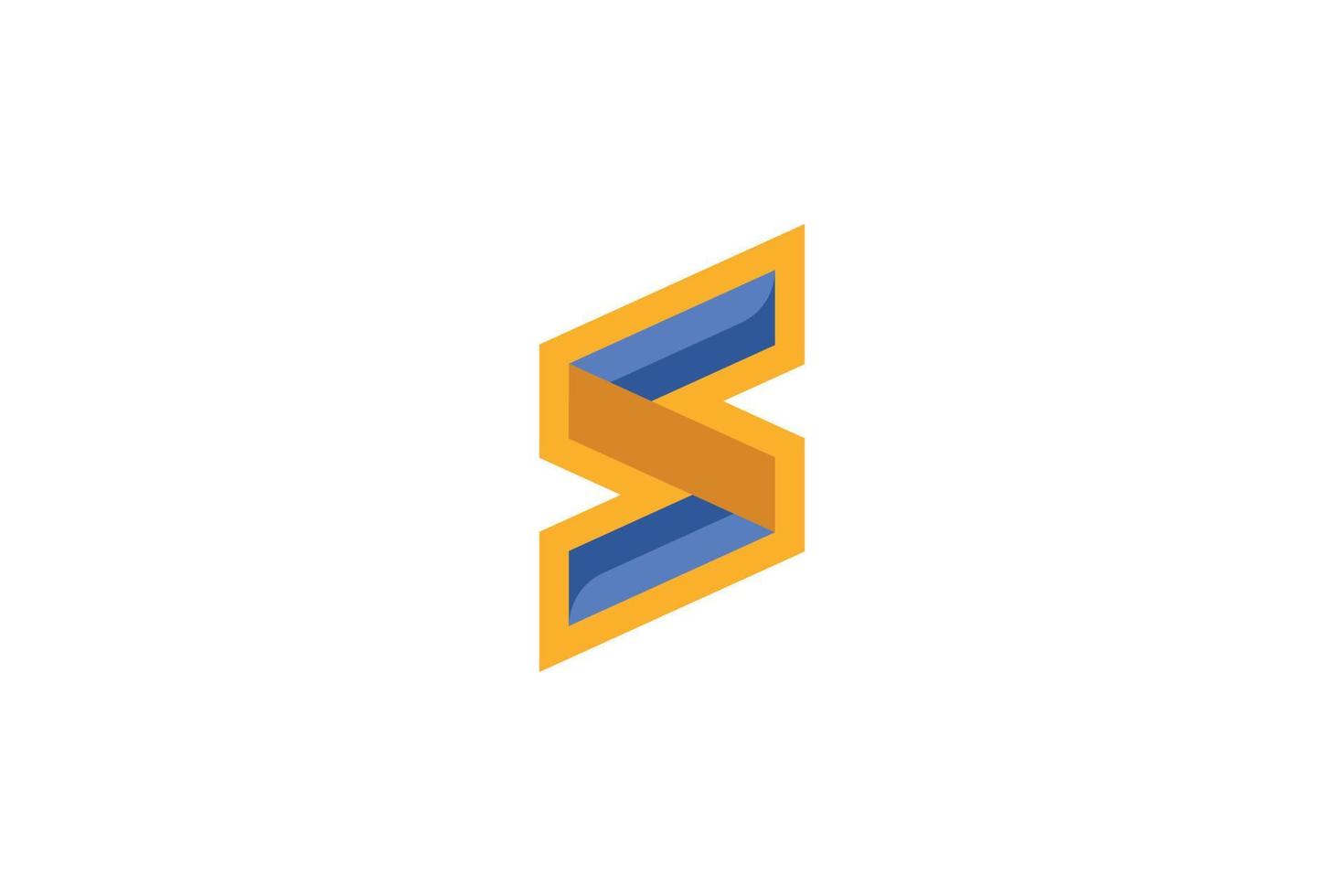 logotipo de s plana vector