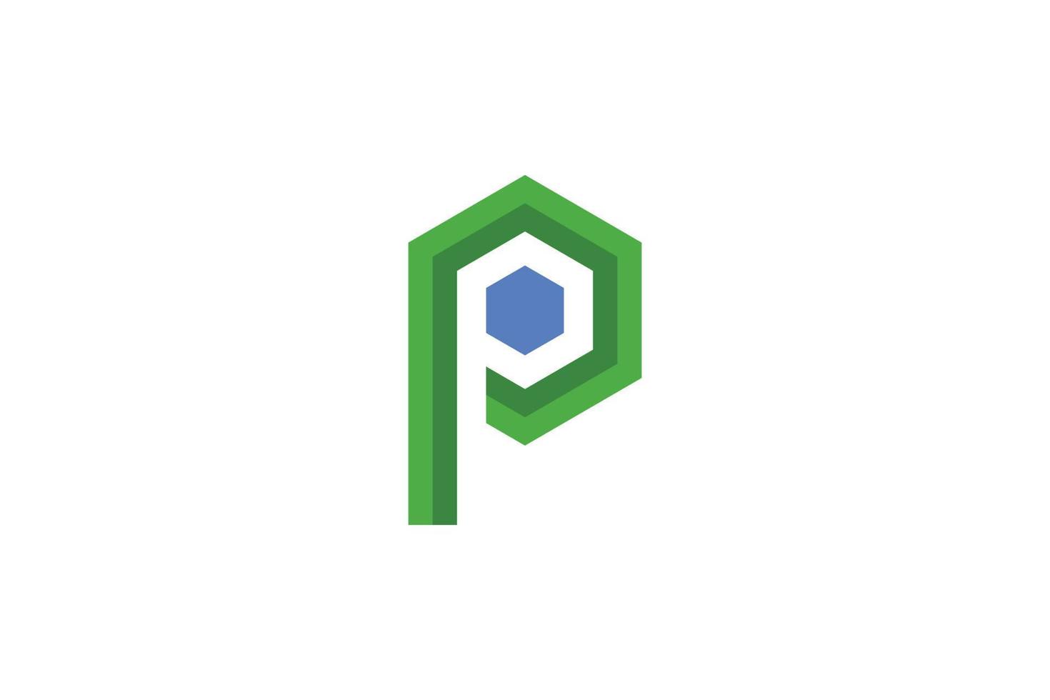 Letter P Modern Logo vector