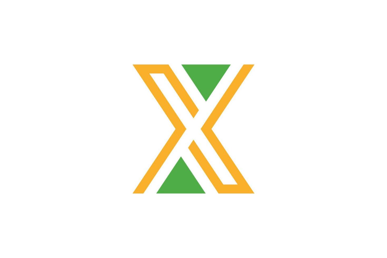 Flat Design Letter X Logo Template vector