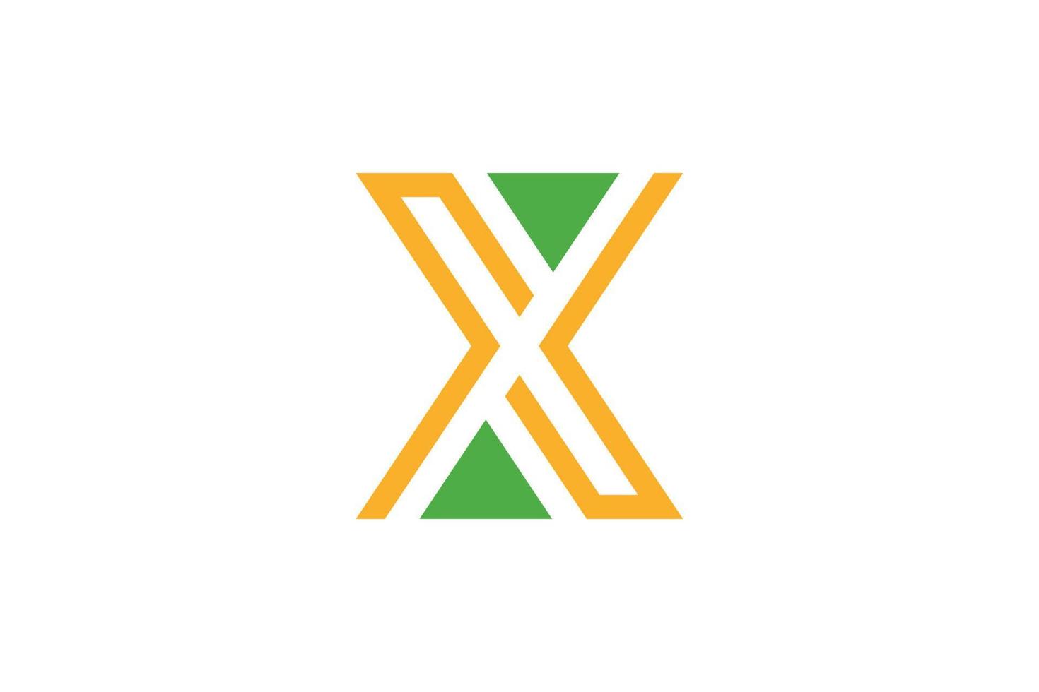 plantilla de logotipo de letra x de diseño plano vector