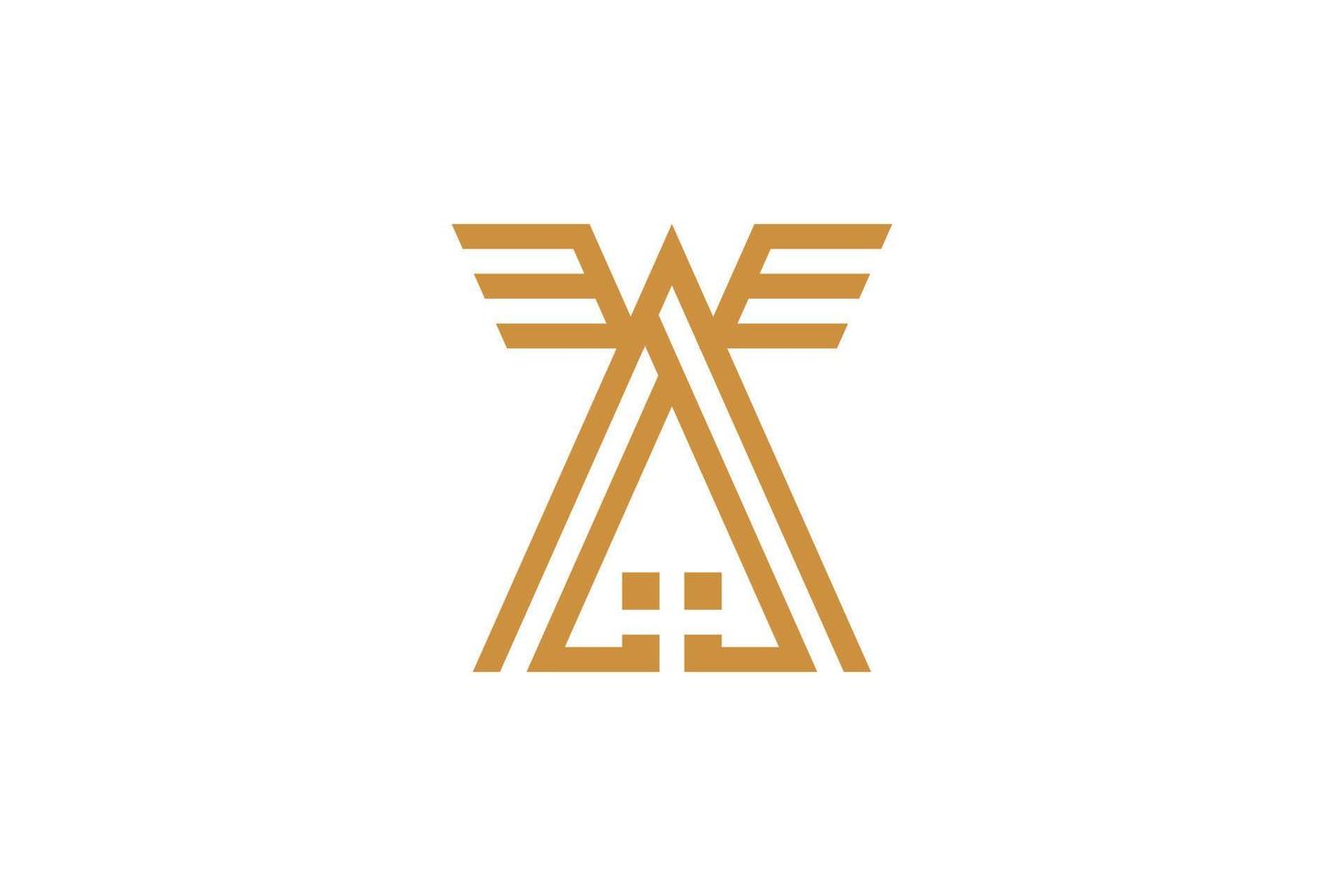 un logotipo monoline creativo de letras vector