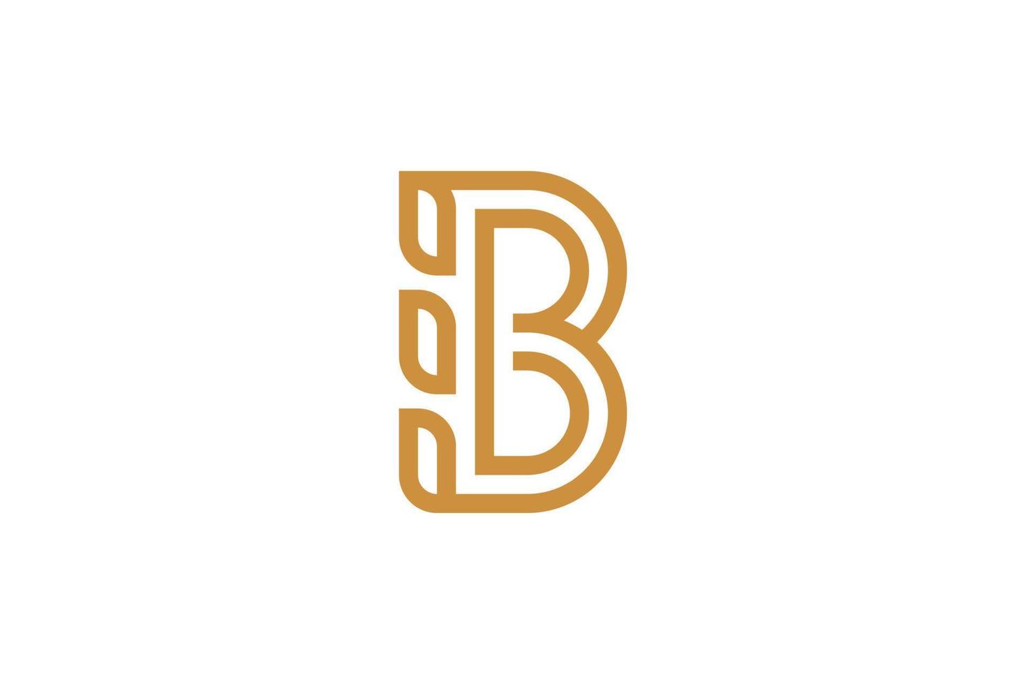 logotipo exclusivo de monoline b vector