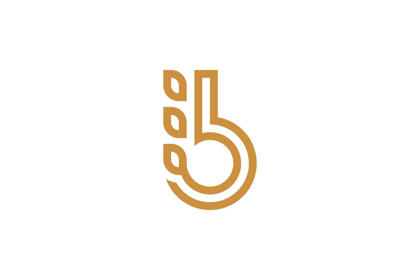Unique Monoline B Logo vector