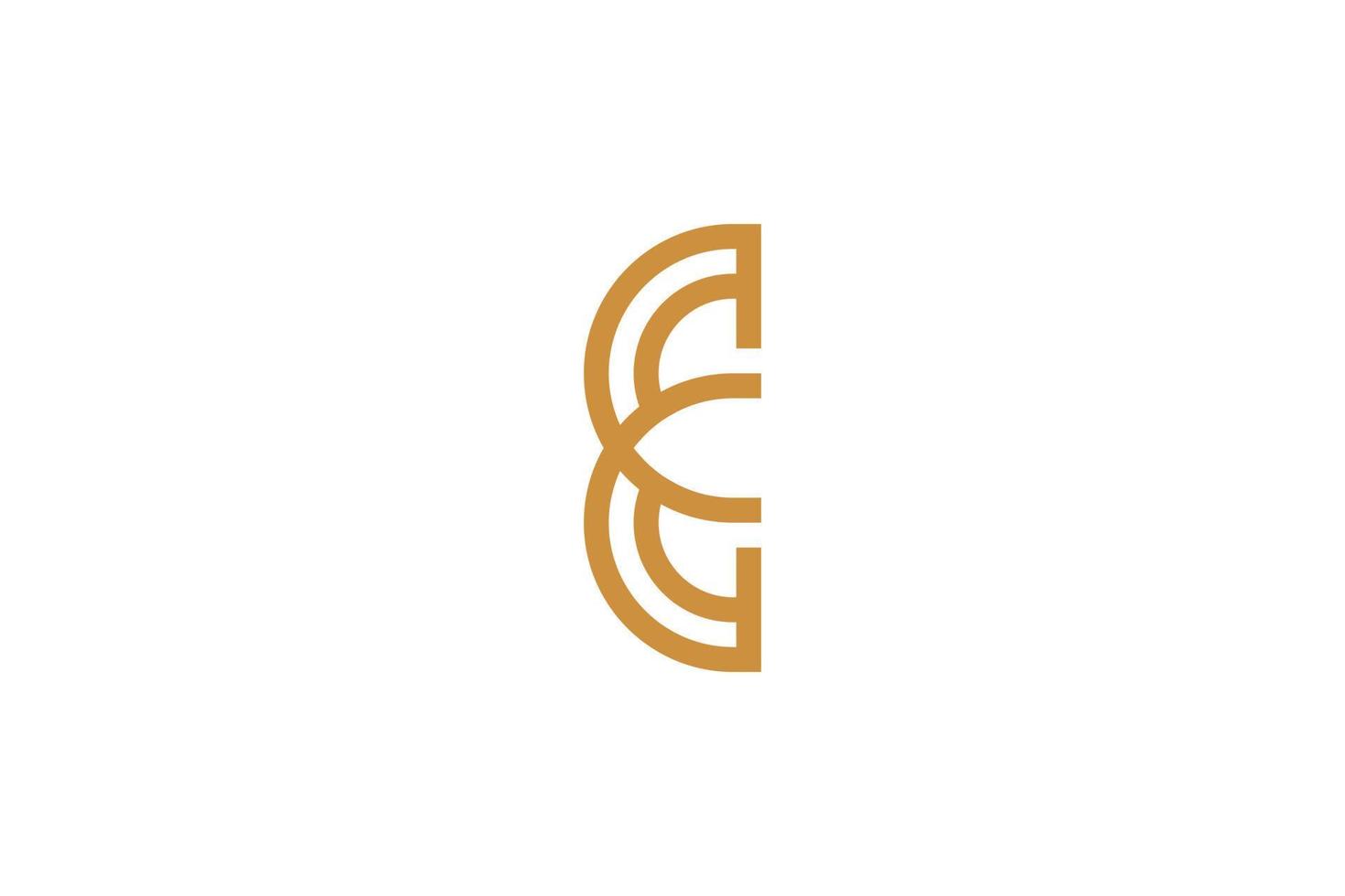 Simple Monoline Letter C vector