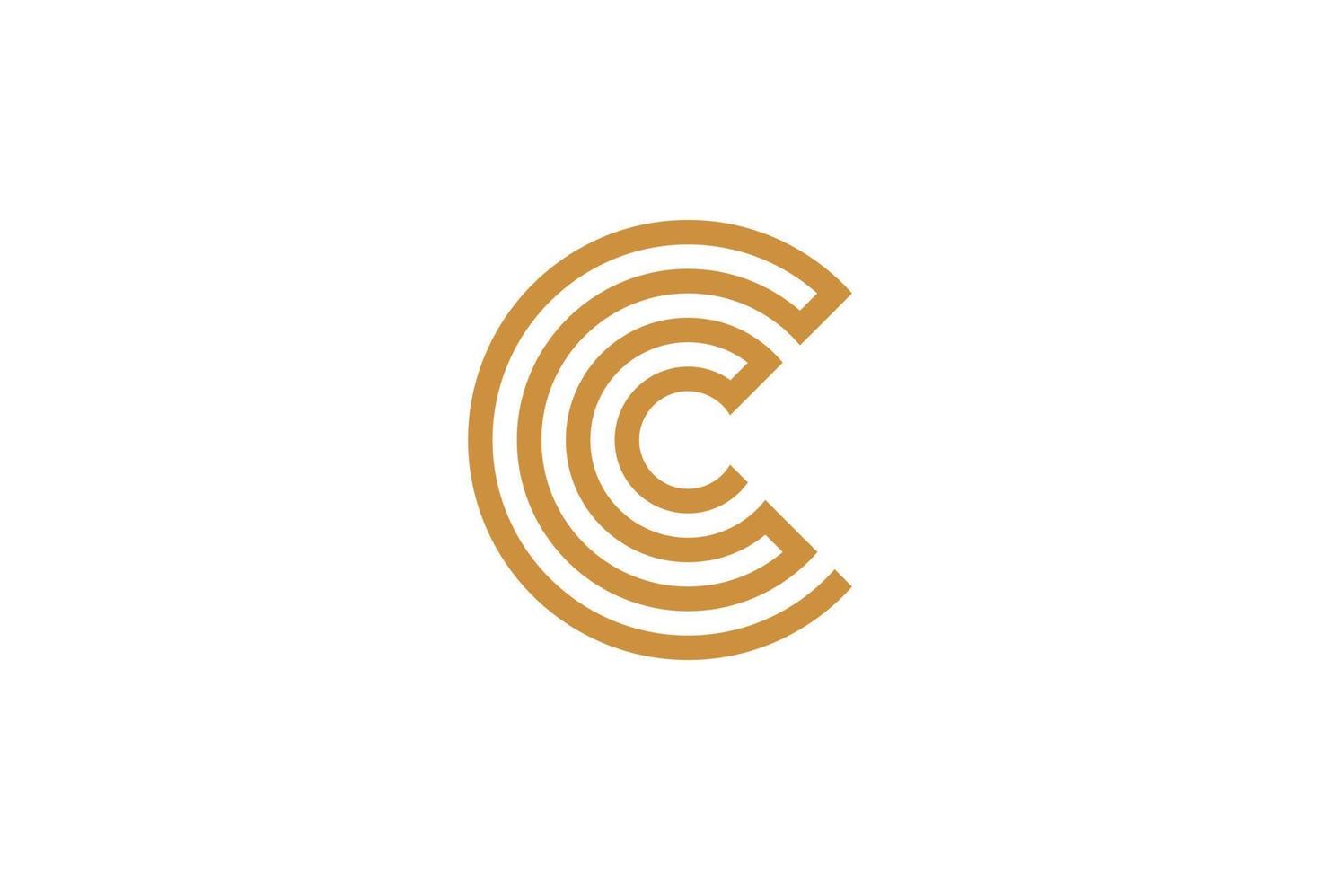 Simple Monoline Letter C vector