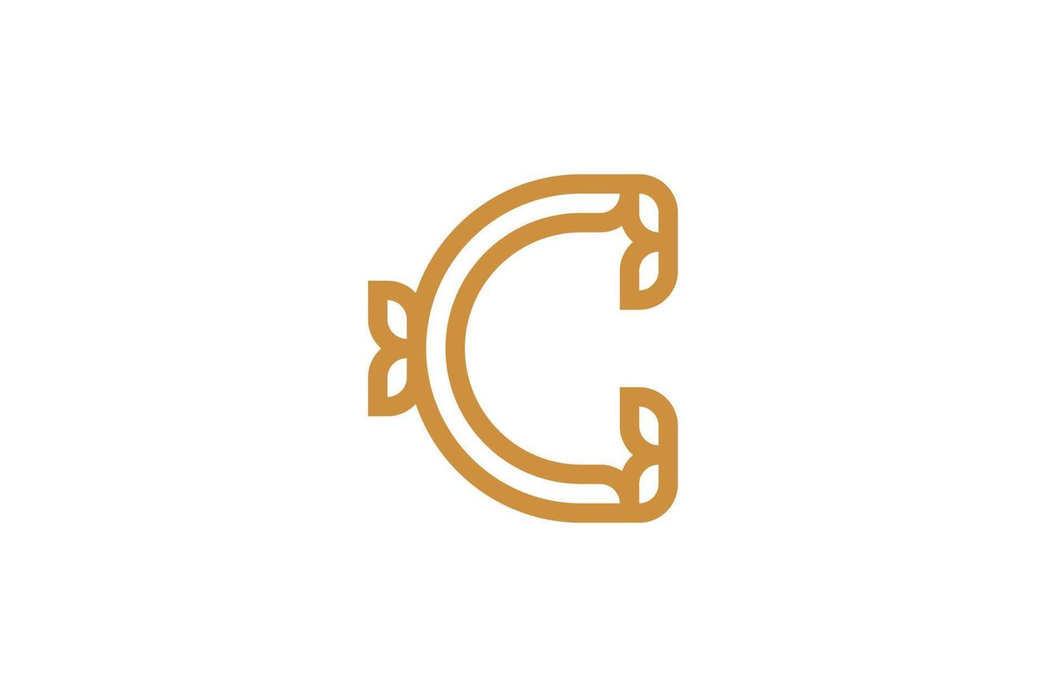 The Letter C Monoline Logo vector