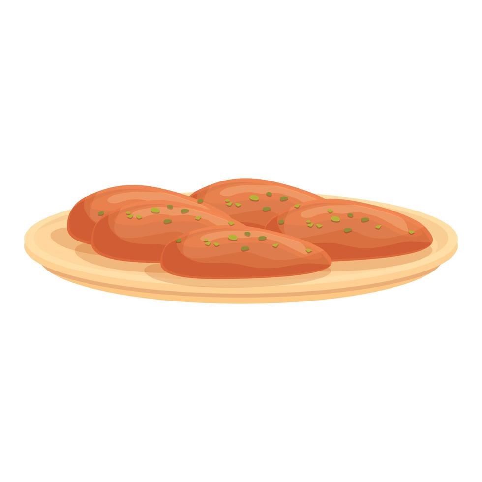 Meat culinary icon cartoon vector. Baked dish vector