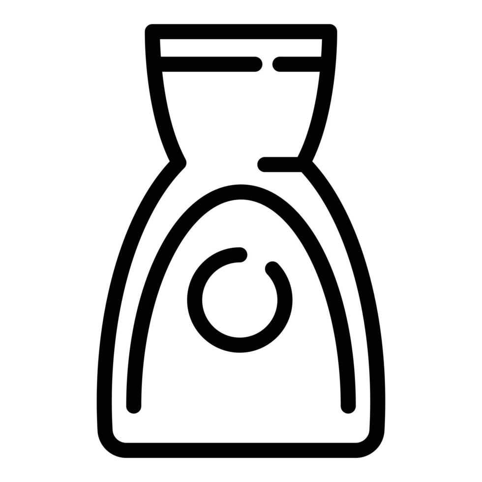 Sushi sauce bottle icon, outline style vector