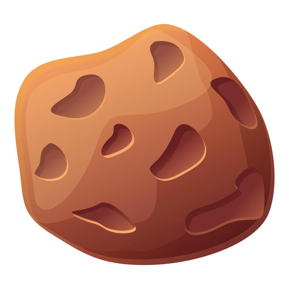 Asteroid orbit icon, cartoon style vector
