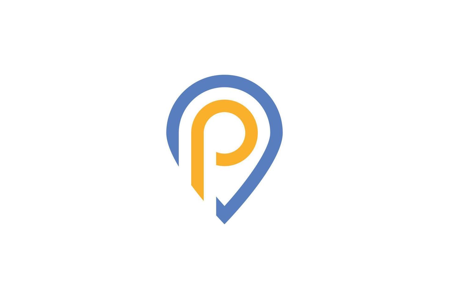 Letter P Modern Logo vector