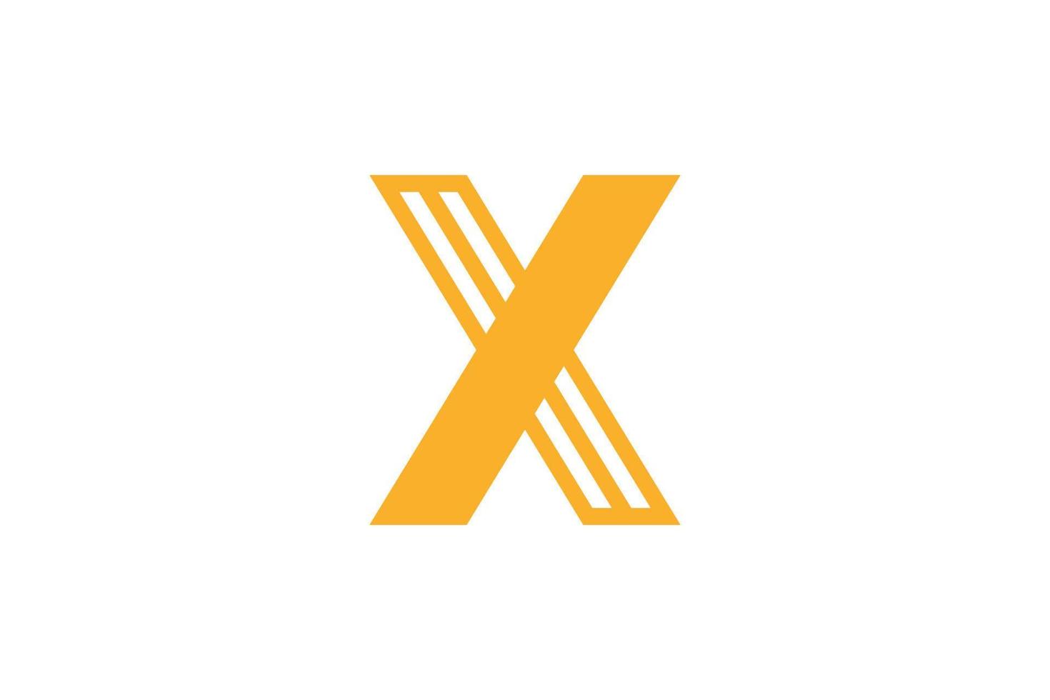 Flat Design Letter X Logo Template vector