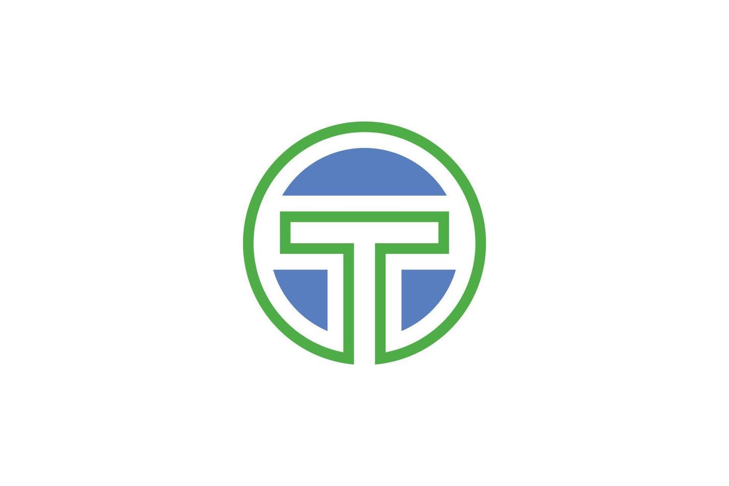 Flat Design Letter T Logo vector