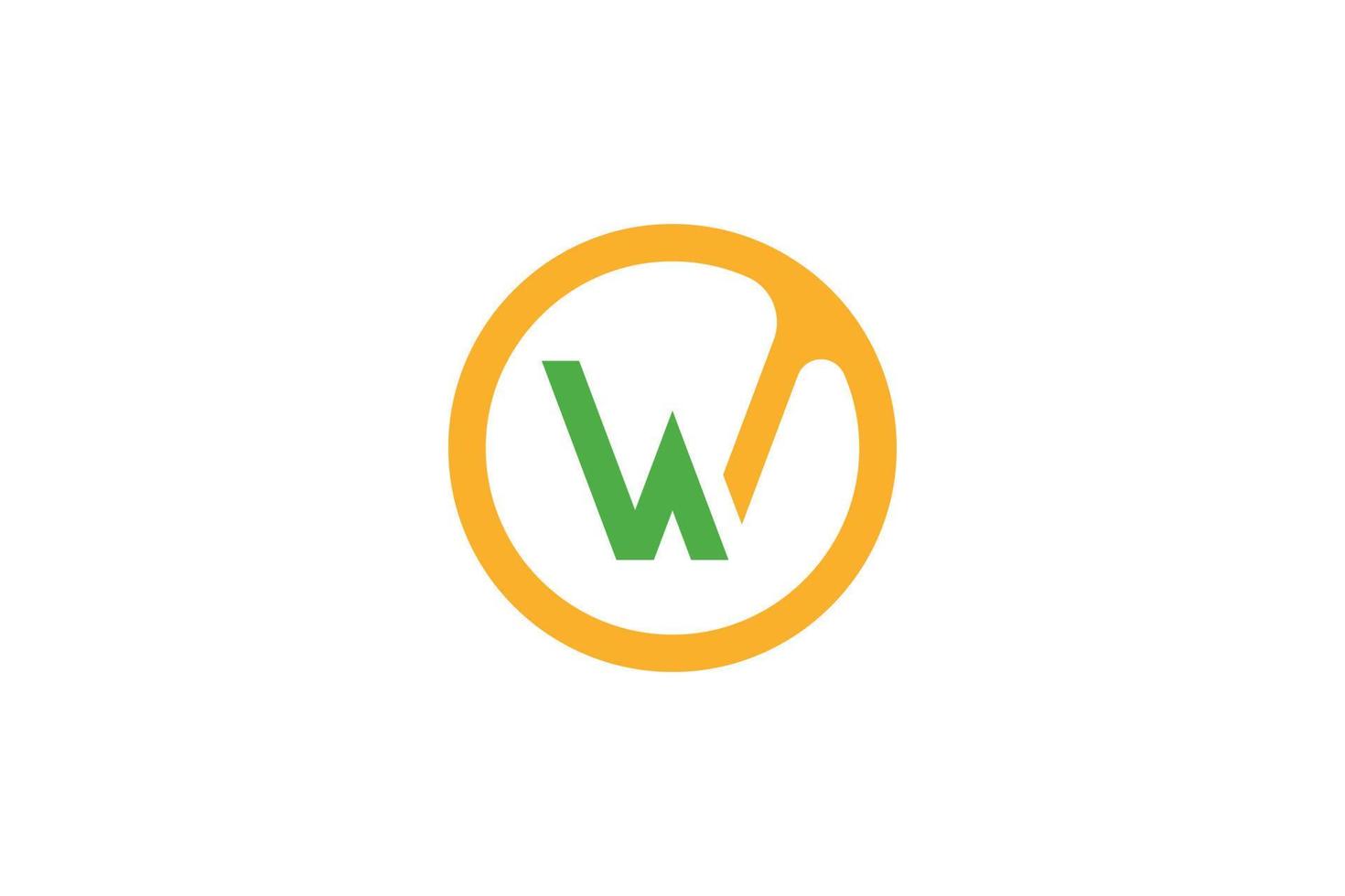 W Letter Logo Template vector