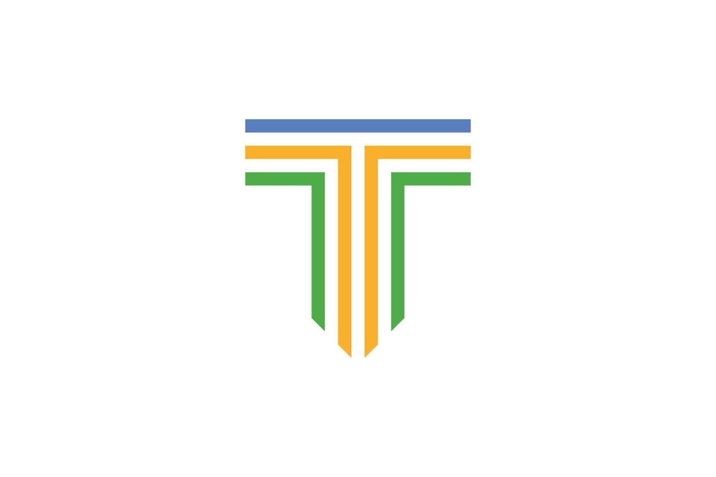 Flat Design Letter T Logo vector