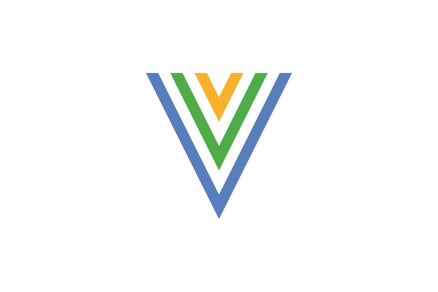 logotipo creativo de la letra v vector
